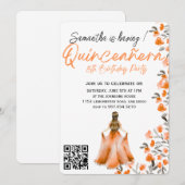 Modern Minimalist Quinceañera 15th Birthday 招待状 (正面/裏面)