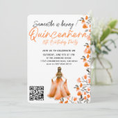 Modern Minimalist Quinceañera 15th Birthday 招待状 (スタンド正面)