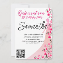 Modern Minimalist Quinceañera 15th Birthday