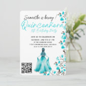 Modern Minimalist Quinceañera 15th Birthday 招待状 (スタンド正面)