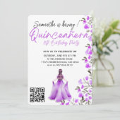 Modern Minimalist Quinceañera 15th Birthday 招待状 (スタンド正面)