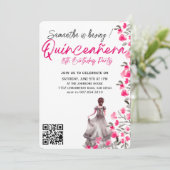 Modern Minimalist Quinceañera 15th Birthday 招待状 (スタンド正面)