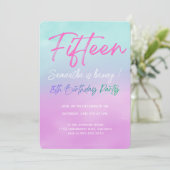 Modern Minimalist Quinceañera 15th Birthday 招待状 (スタンド正面)