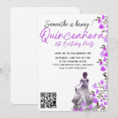 Modern Minimalist Quinceañera 15th Birthday 招待状 (正面/裏面)