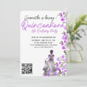 Modern Minimalist Quinceañera 15th Birthday 招待状 (スタンド正面)