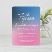 Modern Minimalist Quinceañera 15th Birthday 招待状 (スタンド正面)