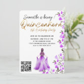 Modern Minimalist Quinceañera 15th Birthday 招待状 (スタンド正面)