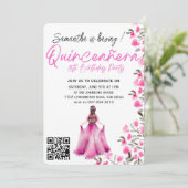 Modern Minimalist Quinceañera 15th Birthday 招待状 (スタンド正面)