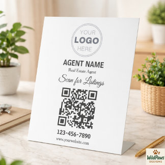 Modern Minimalist Real Estate Listing Scan 台座サイン