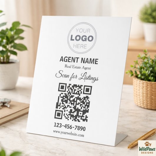 Modern Minimalist Real Estate Listing Scan 台座サイン