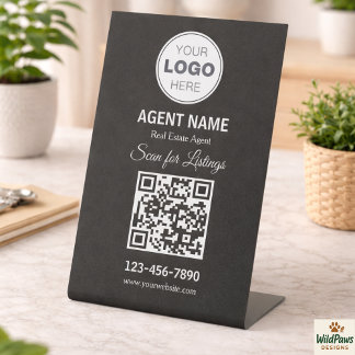 Modern Minimalist Real Estate Listing Scan 台座サイン