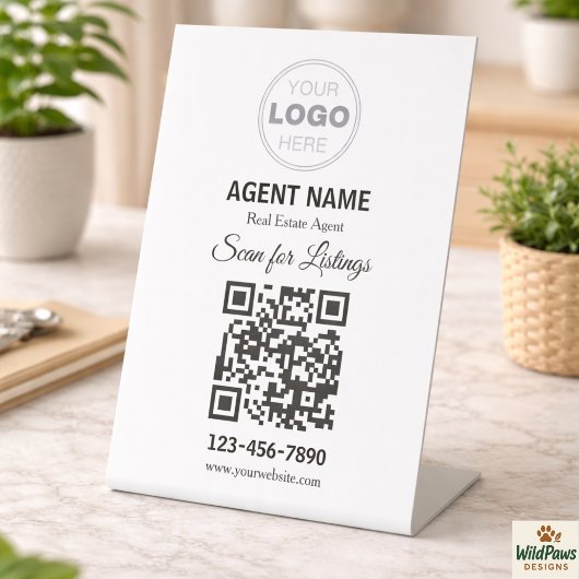 Modern Minimalist Real Estate Listing Scan 台座サイン