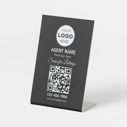 Modern Minimalist Real Estate Listing Scan 台座サイン (正面)