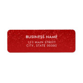 Modern Minimalist Red Christmas Return Address ラベル (正面)