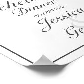 Modern Minimalist Rehearsal Dinner Welcome Sign ポスター (角)