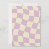 Modern Minimalist Retro Coral  Oh Baby Shower 招待状 (裏面)