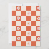 Modern Minimalist Retro Coral  Oh Baby Shower 招待状 (裏面)