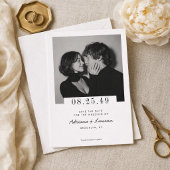 Modern Minimalist Romantic Editorial Photo Wedding セーブザデート