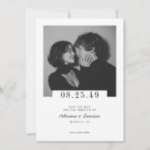 Modern Minimalist Romantic Editorial Photo Wedding セーブザデート (正面)