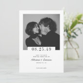 Modern Minimalist Romantic Editorial Photo Wedding セーブザデート (スタンド正面)