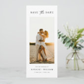 Modern Minimalist Romantic Photo Wedding Bookmark セーブザデート (スタンド正面)