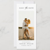 Modern Minimalist Romantic Photo Wedding Bookmark セーブザデート (正面)