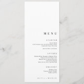 Modern Minimalist Room for Name Tags Wedding メニュー (正面)