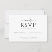 Modern Minimalist RSVP Card with Kindly Script セーブザデート (正面)