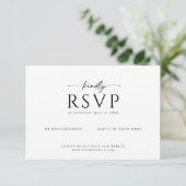 Modern Minimalist RSVP Card with Kindly Script セーブザデート (スタンド正面)