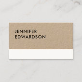 Modern minimalist rustic kraft white professional 名刺 (正面)