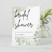 Modern Minimalist Sage Bridal Shower Invitation 招待状 (スタンド正面)