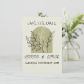 modern minimalist sage green arch セーブザデート (スタンド正面)