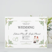 Modern Minimalist Sage Green Arched  Wedding Card カード (スタンド正面)