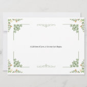 Modern Minimalist Sage Green Arched  Wedding Card カード (裏面)