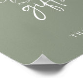 Modern Minimalist Sage Green Boho Cards and Gifts ポスター (角)