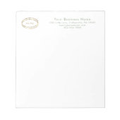 Modern Minimalist Sage Green Custom Business Logo ノートパッド (正面)