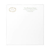 Modern Minimalist Sage Green Custom Business Logo ノートパッド (正面)