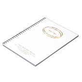 Modern Minimalist Sage Green Custom Business Logo ノートブック (左側)