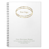 Modern Minimalist Sage Green Custom Business Logo ノートブック (正面)