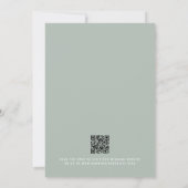 Modern Minimalist Sage Green Custom Photo Wedding セーブザデート (裏面)