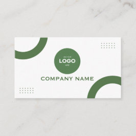 Modern Minimalist Sage Green & White Business Card 名刺
