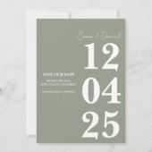 Modern Minimalist Save the Date  招待状 (正面)
