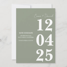 Modern Minimalist Save the Date  招待状