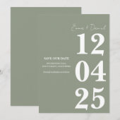 Modern Minimalist Save the Date  招待状 (正面/裏面)