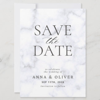 Modern Minimalist Save the Date Card セーブザデート