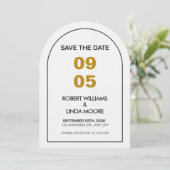 Modern Minimalist Save the Date Card 招待状 (スタンド正面)