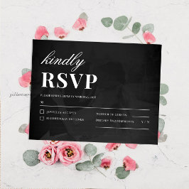 Modern Minimalist Save the Date Wedding Details 出欠カード