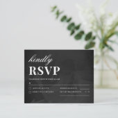 Modern Minimalist Save the Date Wedding Details 出欠カード (スタンド正面)