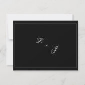 Modern Minimalist Save the Date Wedding Details 出欠カード (裏面)