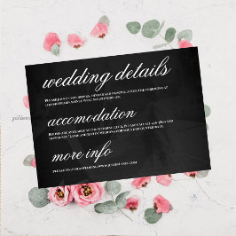 Modern Minimalist Save the Date Wedding Details 招待状